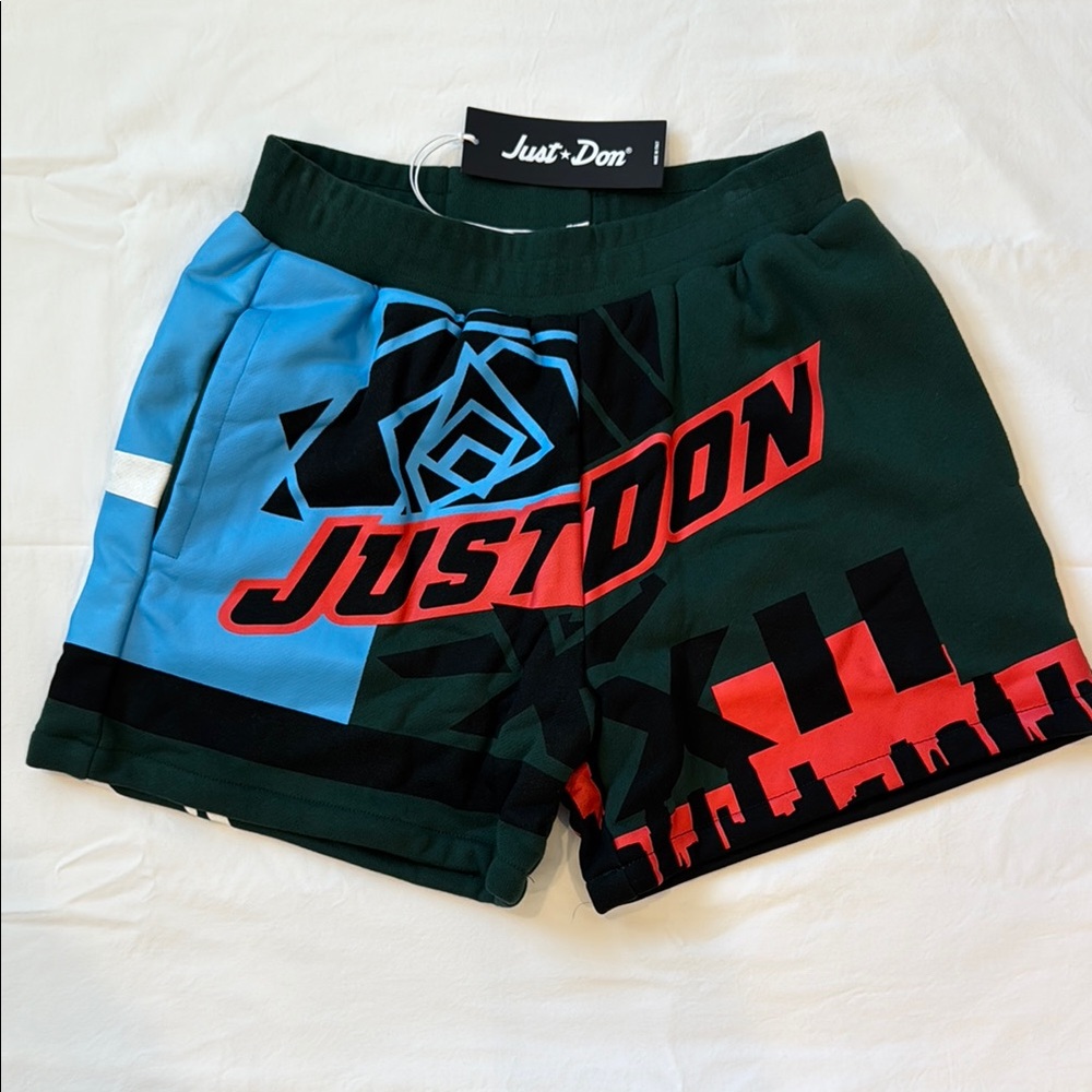 NWT Just Don Men's Multicolor Graphic Shorts, Size M